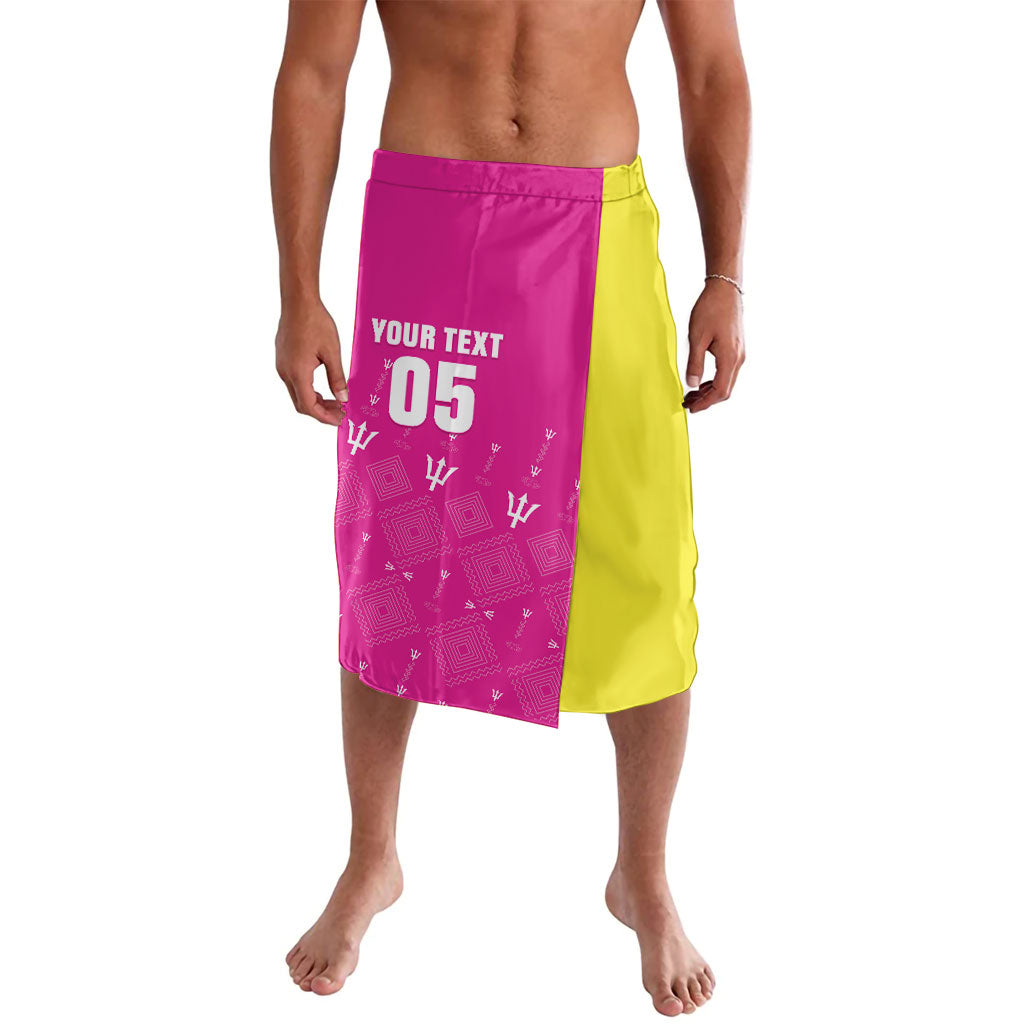 Custom Barbados 2026 Cricket Lavalava Tridents Rise Pink Version