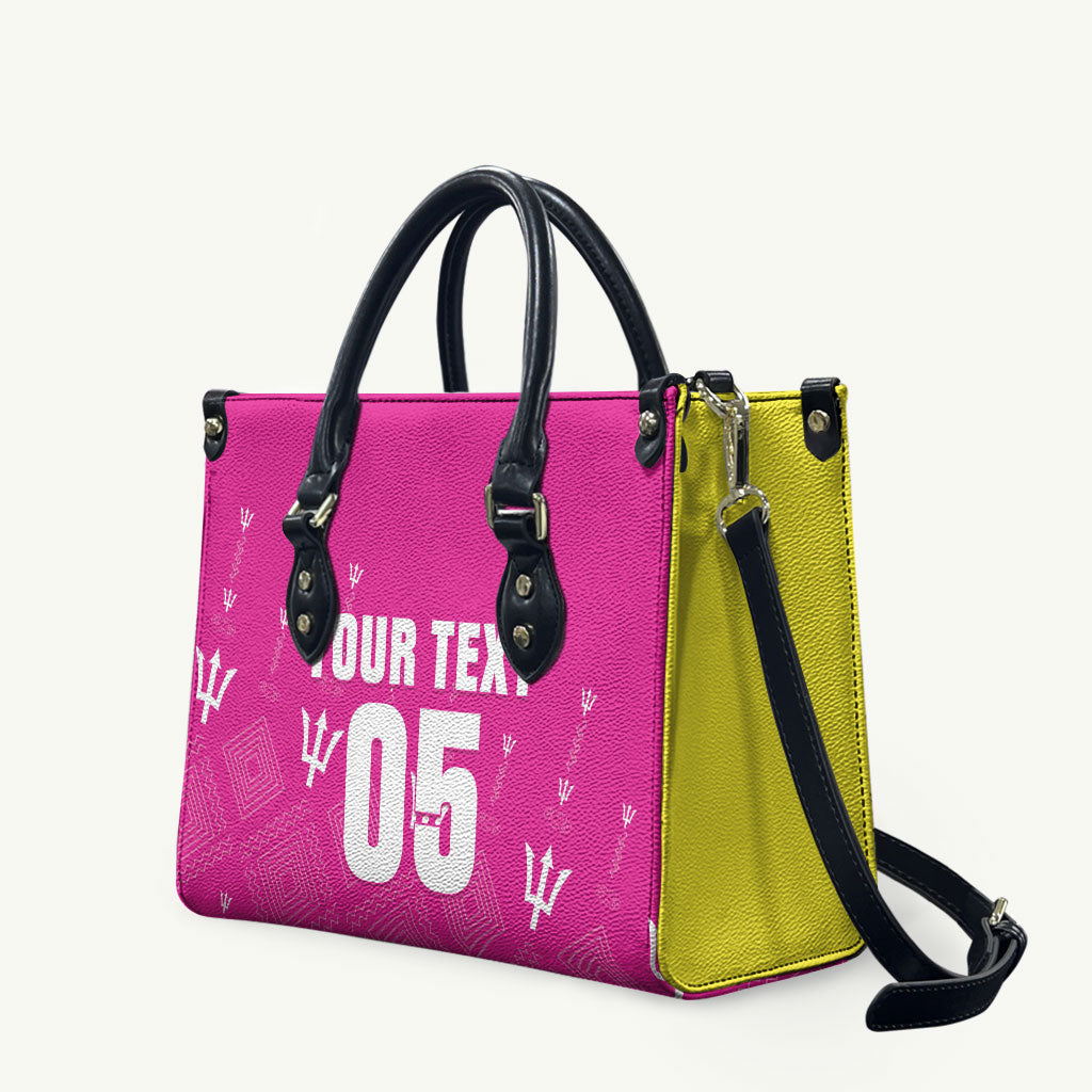 Custom Barbados 2026 Cricket Leather Bag Tridents Rise Pink Version