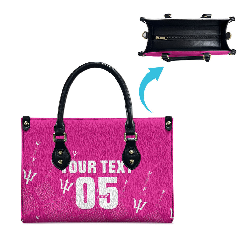 Custom Barbados 2026 Cricket Leather Bag Tridents Rise Pink Version