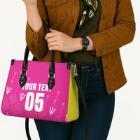 Custom Barbados 2026 Cricket Leather Bag Tridents Rise Pink Version