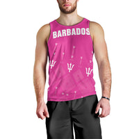 Custom Barbados 2026 Cricket Men Tank Top Tridents Rise Pink Version