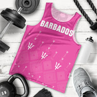 Custom Barbados 2026 Cricket Men Tank Top Tridents Rise Pink Version