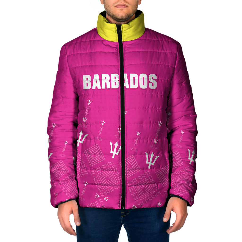 Custom Barbados 2026 Cricket Padded Jacket Tridents Rise Pink Version