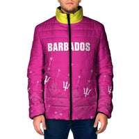 Custom Barbados 2026 Cricket Padded Jacket Tridents Rise Pink Version