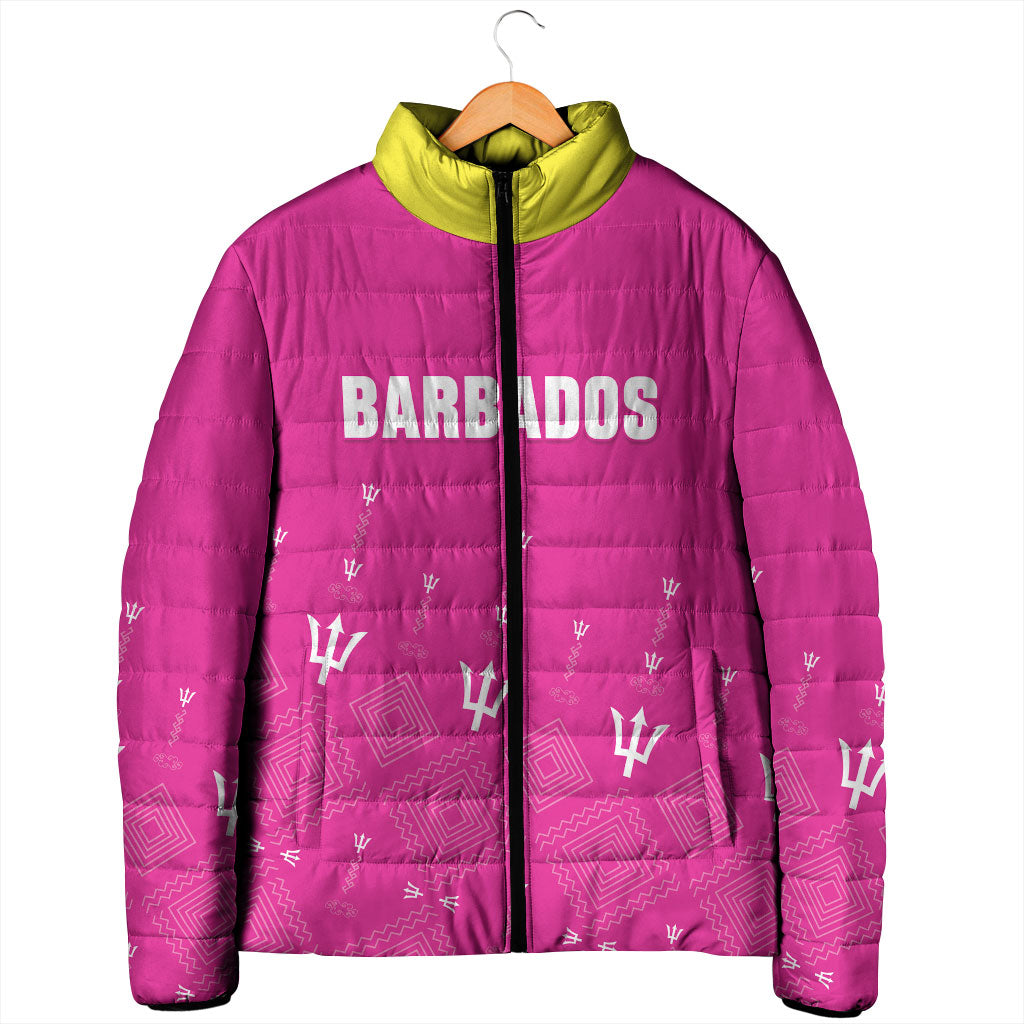 Custom Barbados 2026 Cricket Padded Jacket Tridents Rise Pink Version