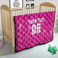 Custom Barbados 2026 Cricket Quilt Tridents Rise Pink Version