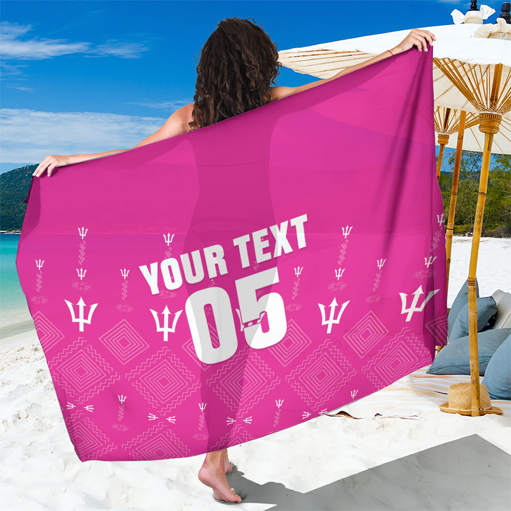 Custom Barbados 2026 Cricket Sarong Tridents Rise Pink Version