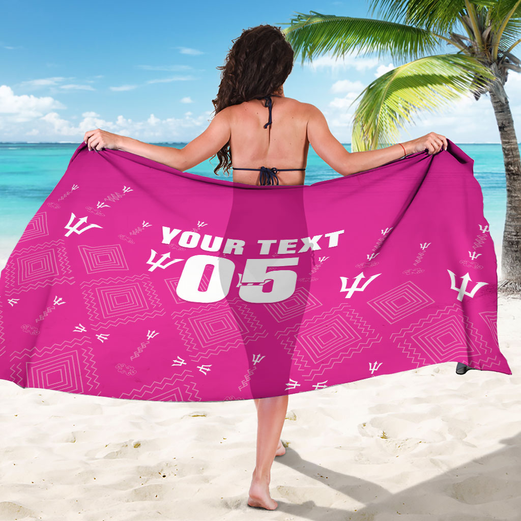 Custom Barbados 2026 Cricket Sarong Tridents Rise Pink Version