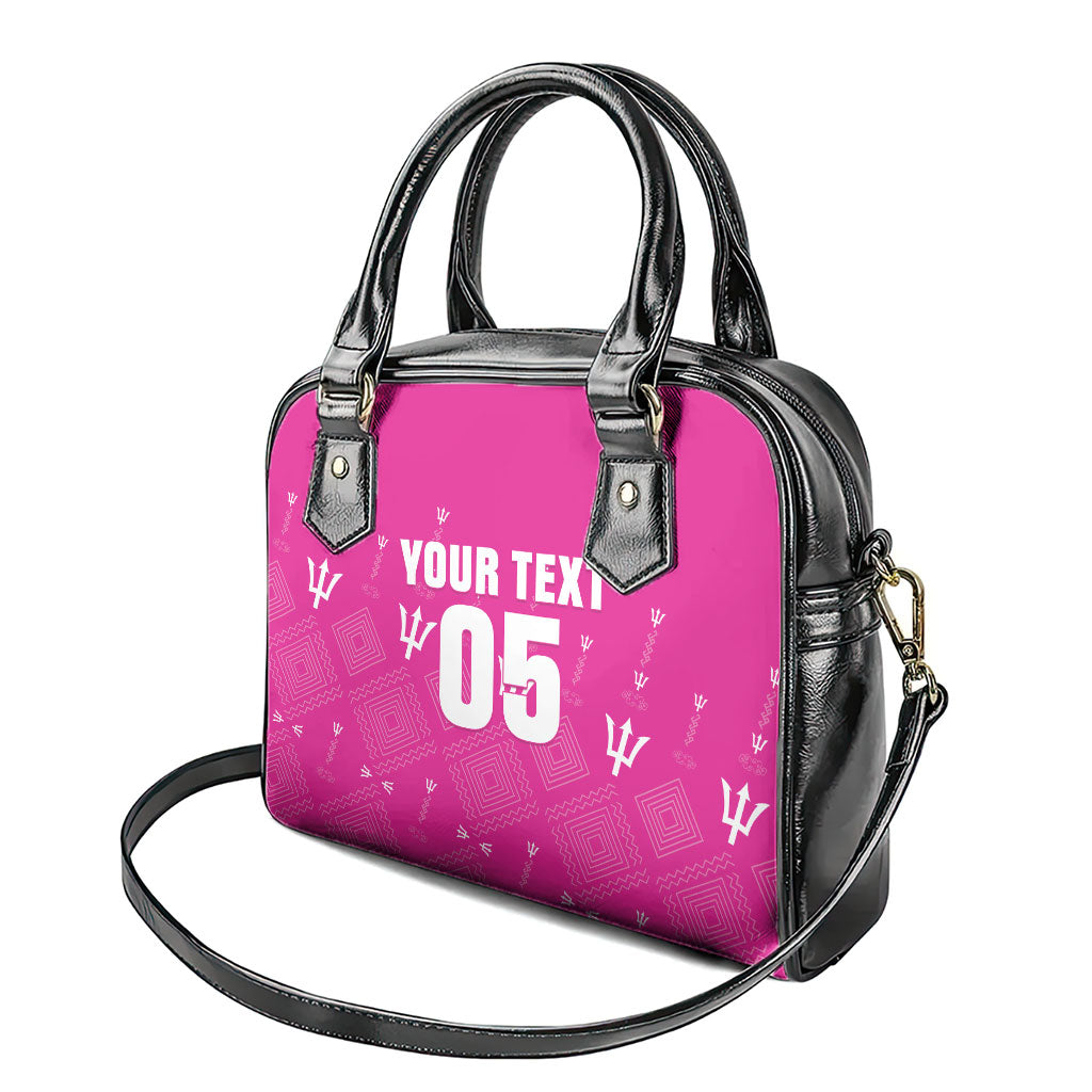 Custom Barbados 2026 Cricket Shoulder Handbag Tridents Rise Pink Version