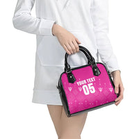 Custom Barbados 2026 Cricket Shoulder Handbag Tridents Rise Pink Version