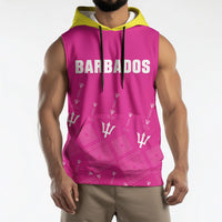 Custom Barbados 2026 Cricket Sleeveless Hoodie Tridents Rise Pink Version