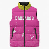 Custom Barbados 2026 Cricket Sleeveless Puffer Jacket Tridents Rise Pink Version