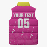 Custom Barbados 2026 Cricket Sleeveless Puffer Jacket Tridents Rise Pink Version