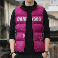 Custom Barbados 2026 Cricket Sleeveless Puffer Jacket Tridents Rise Pink Version