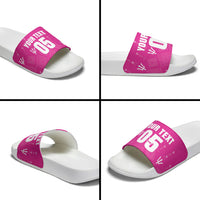 Custom Barbados 2026 Cricket Slide Sandals Tridents Rise Pink Version