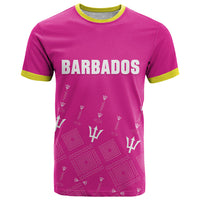 Custom Barbados 2026 Cricket T Shirt Tridents Rise Pink Version