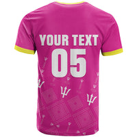 Custom Barbados 2026 Cricket T Shirt Tridents Rise Pink Version
