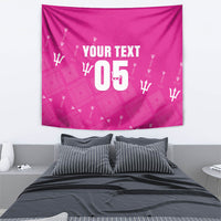 Custom Barbados 2026 Cricket Tapestry Tridents Rise Pink Version