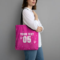 Custom Barbados 2026 Cricket Tote Bag Tridents Rise Pink Version