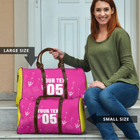 Custom Barbados 2026 Cricket Travel Bag Tridents Rise Pink Version