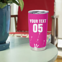 Custom Barbados 2026 Cricket Tumbler Cup Tridents Rise Pink Version