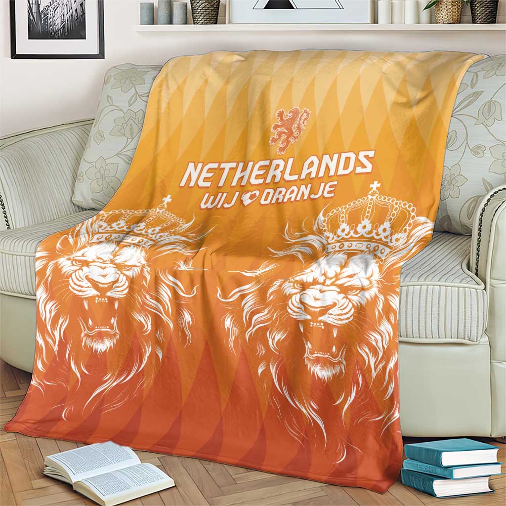 Netherlands 2024 Football Blanket Go Champions Oranje Lions