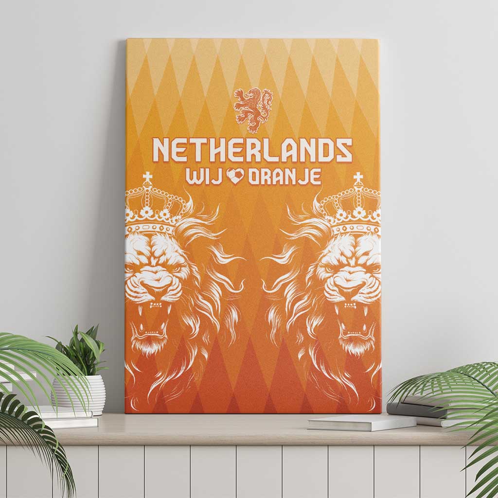 Netherlands 2024 Football Canvas Wall Art Go Champions Oranje Lions LT05 - Wonder Print Shop