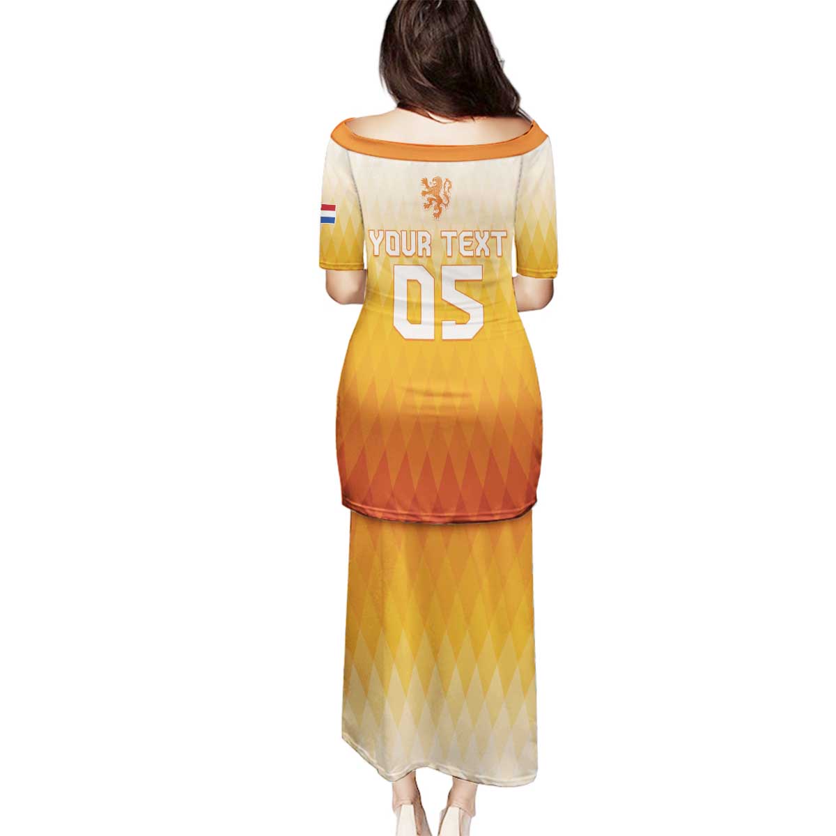 Custom Netherlands 2024 Football Family Matching Puletasi and Hawaiian Shirt Go Champions Oranje Lions LT05 - Wonder Print Shop