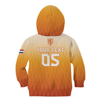 Custom Netherlands 2024 Football Kid Hoodie Go Champions Oranje Lions LT05 - Wonder Print Shop