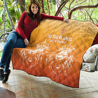 Netherlands 2024 Football Quilt Go Champions Oranje Lions LT05 - Wonder Print Shop