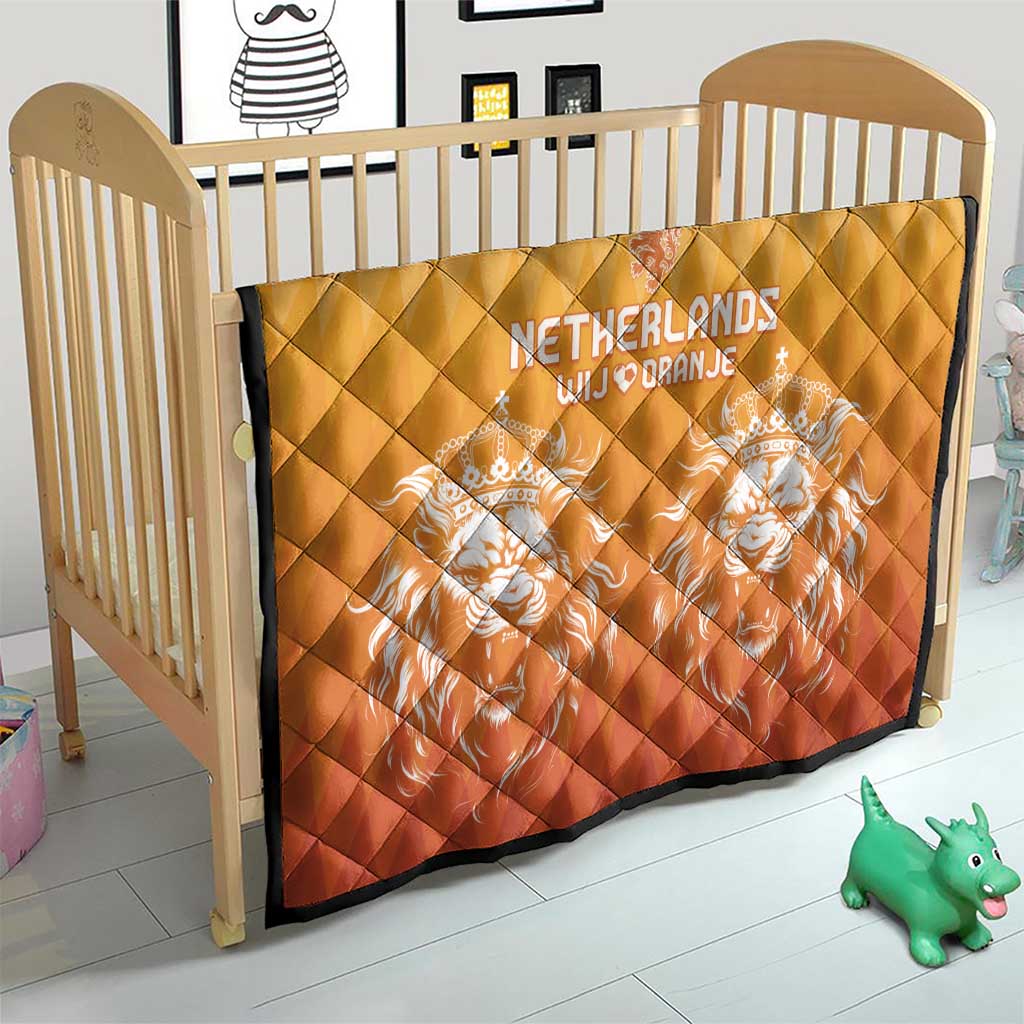Netherlands 2024 Football Quilt Go Champions Oranje Lions LT05 - Wonder Print Shop