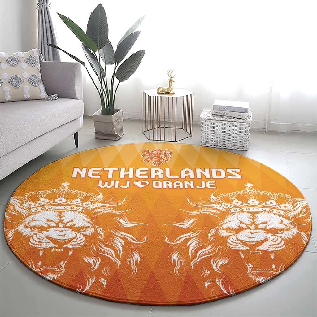 Netherlands 2024 Football Round Carpet Go Champions Oranje Lions