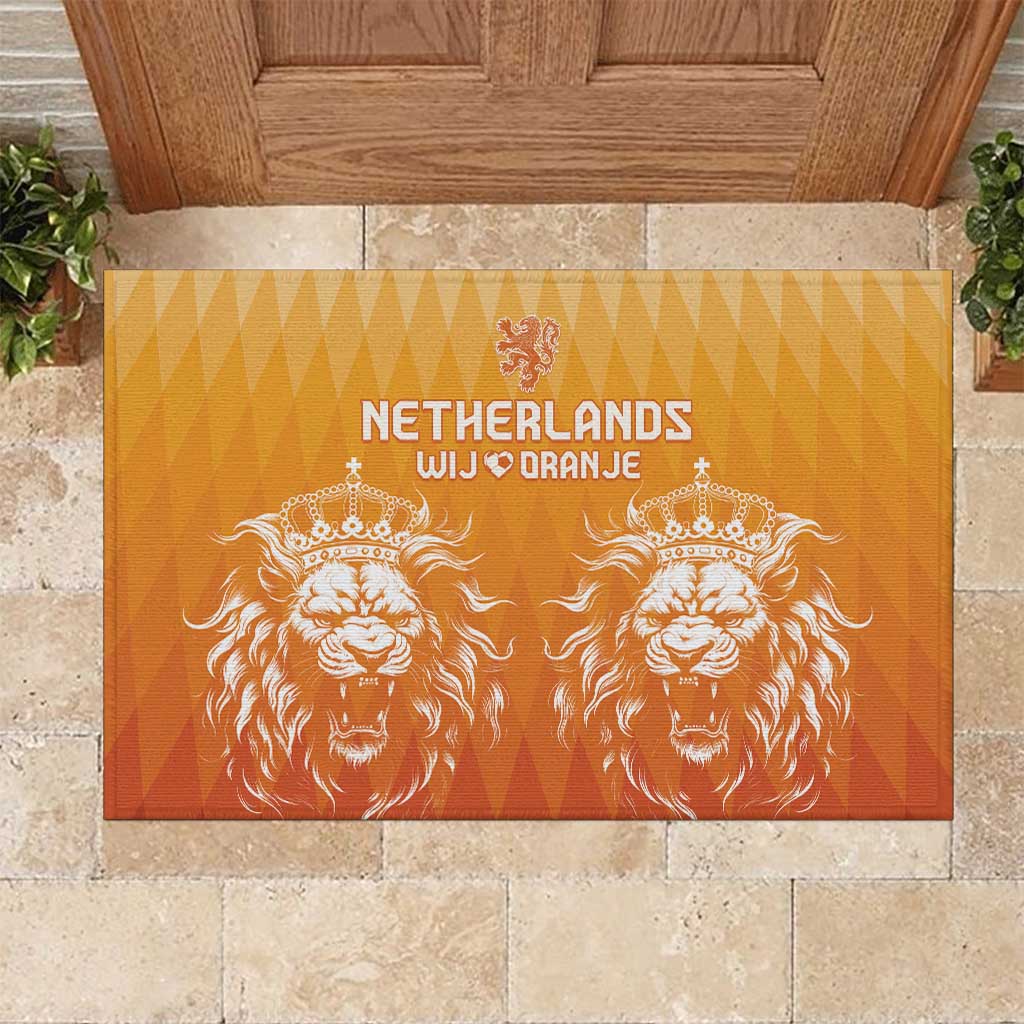 Netherlands 2024 Football Rubber Doormat Go Champions Oranje Lions LT05 - Wonder Print Shop