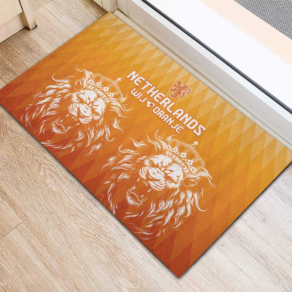 Netherlands 2024 Football Rubber Doormat Go Champions Oranje Lions LT05 - Wonder Print Shop