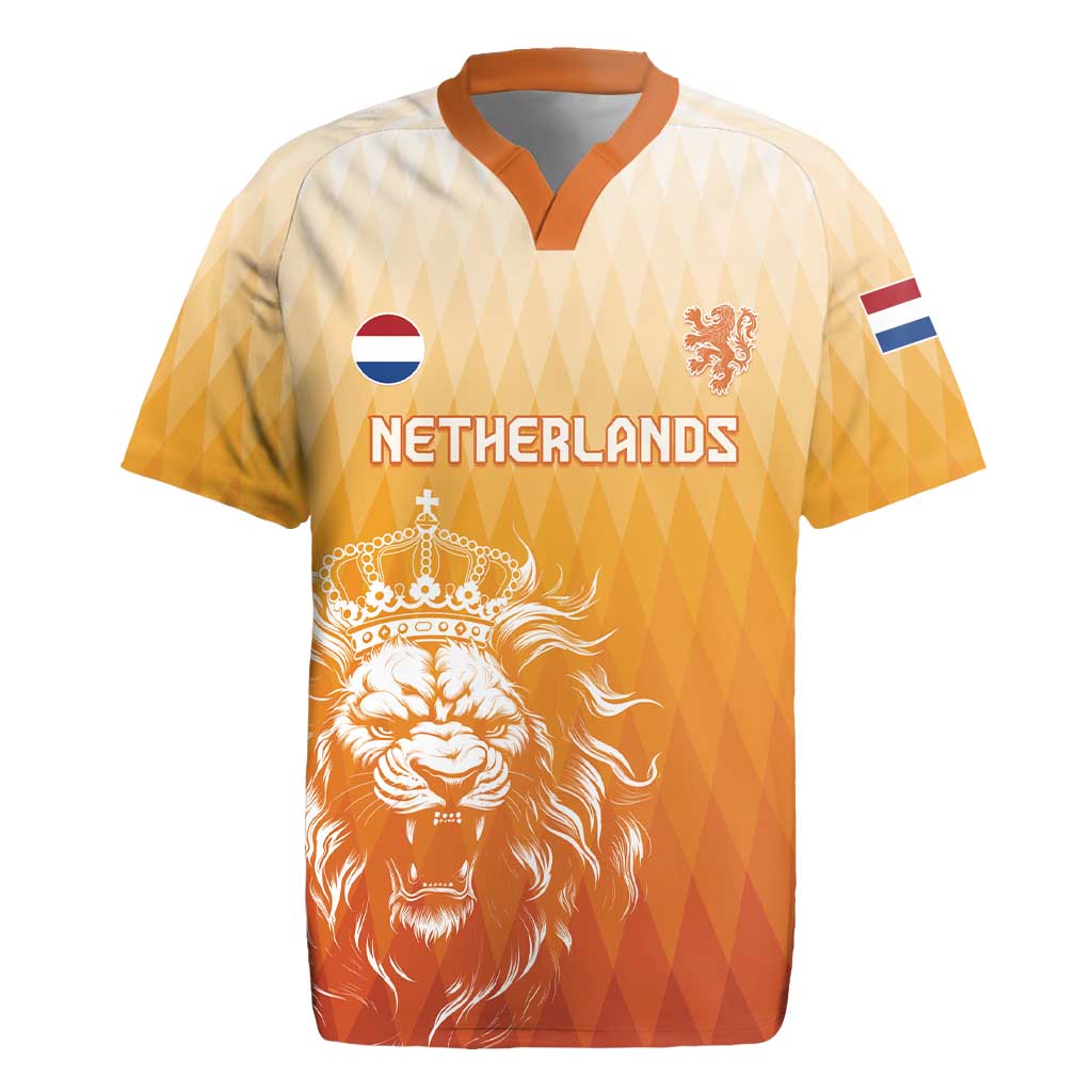 Custom Netherlands 2024 Football Rugby Jersey Go Champions Oranje Lions LT05 - Wonder Print Shop