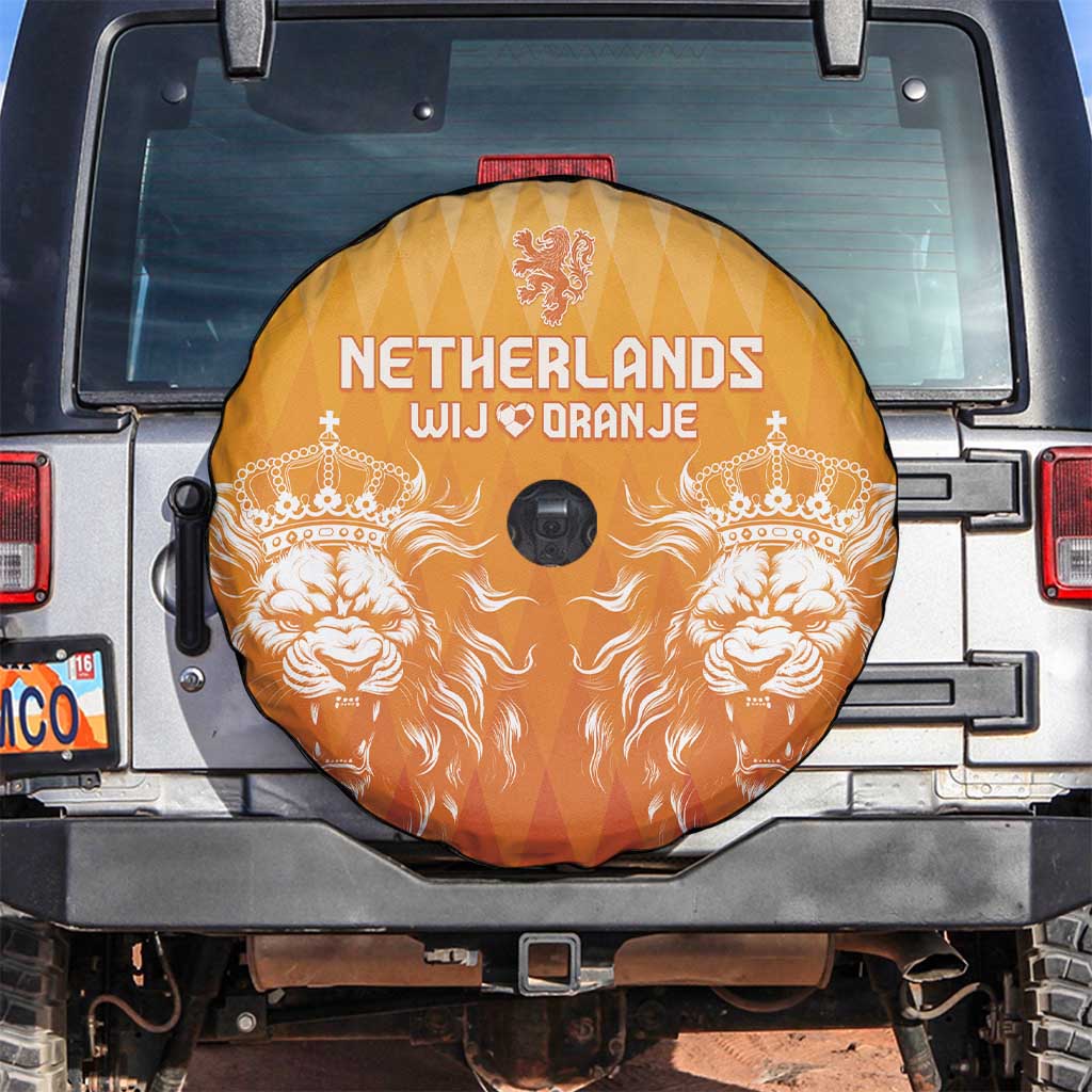 Netherlands 2024 Football Spare Tire Cover Go Champions Oranje Lions LT05 - Wonder Print Shop