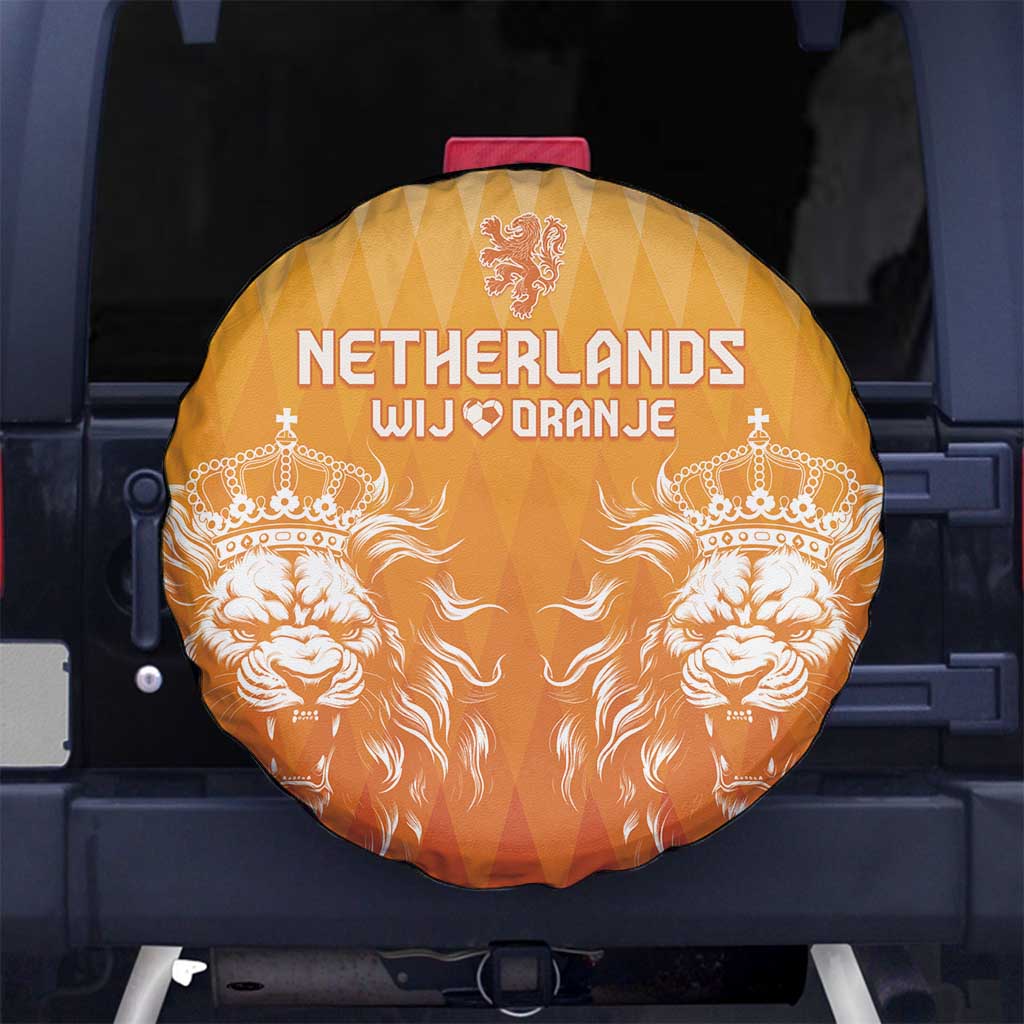 Netherlands 2024 Football Spare Tire Cover Go Champions Oranje Lions LT05 - Wonder Print Shop