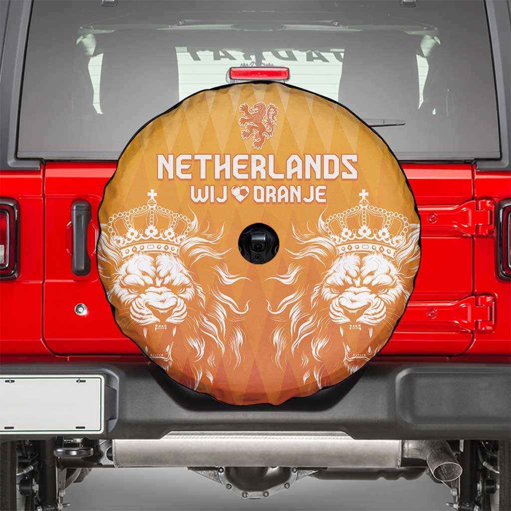 Netherlands 2024 Football Spare Tire Cover Go Champions Oranje Lions LT05 - Wonder Print Shop