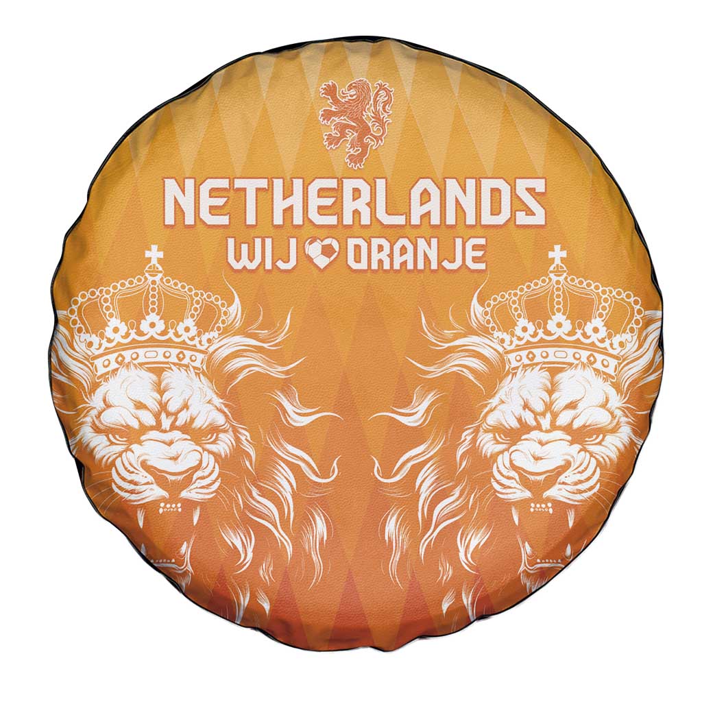 Netherlands 2024 Football Spare Tire Cover Go Champions Oranje Lions LT05 - Wonder Print Shop