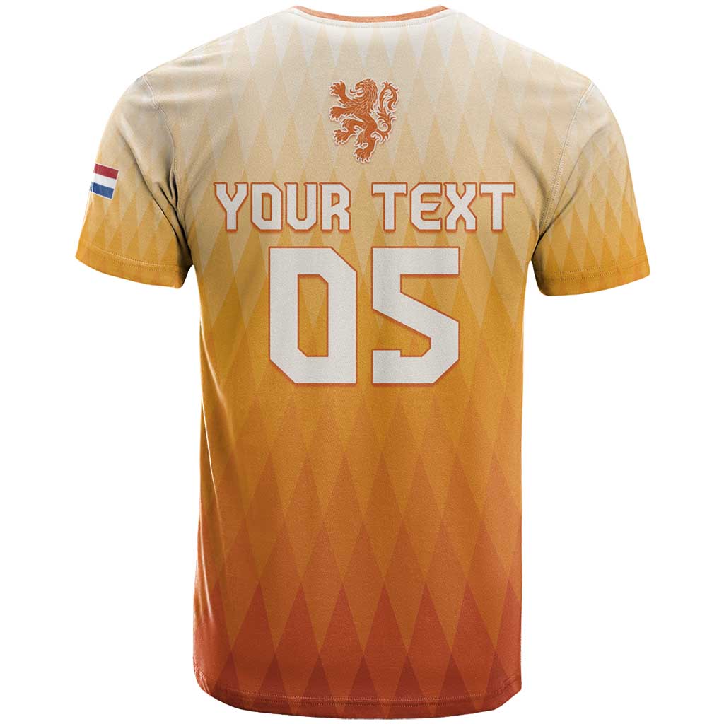 Custom Netherlands 2024 Football T Shirt Go Champions Oranje Lions LT05 - Wonder Print Shop