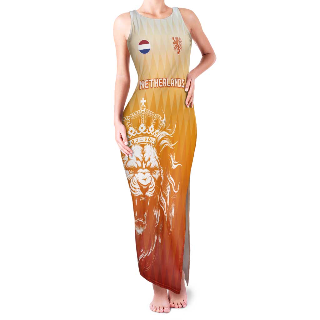 Custom Netherlands 2024 Football Tank Maxi Dress Go Champions Oranje Lions LT05 - Wonder Print Shop