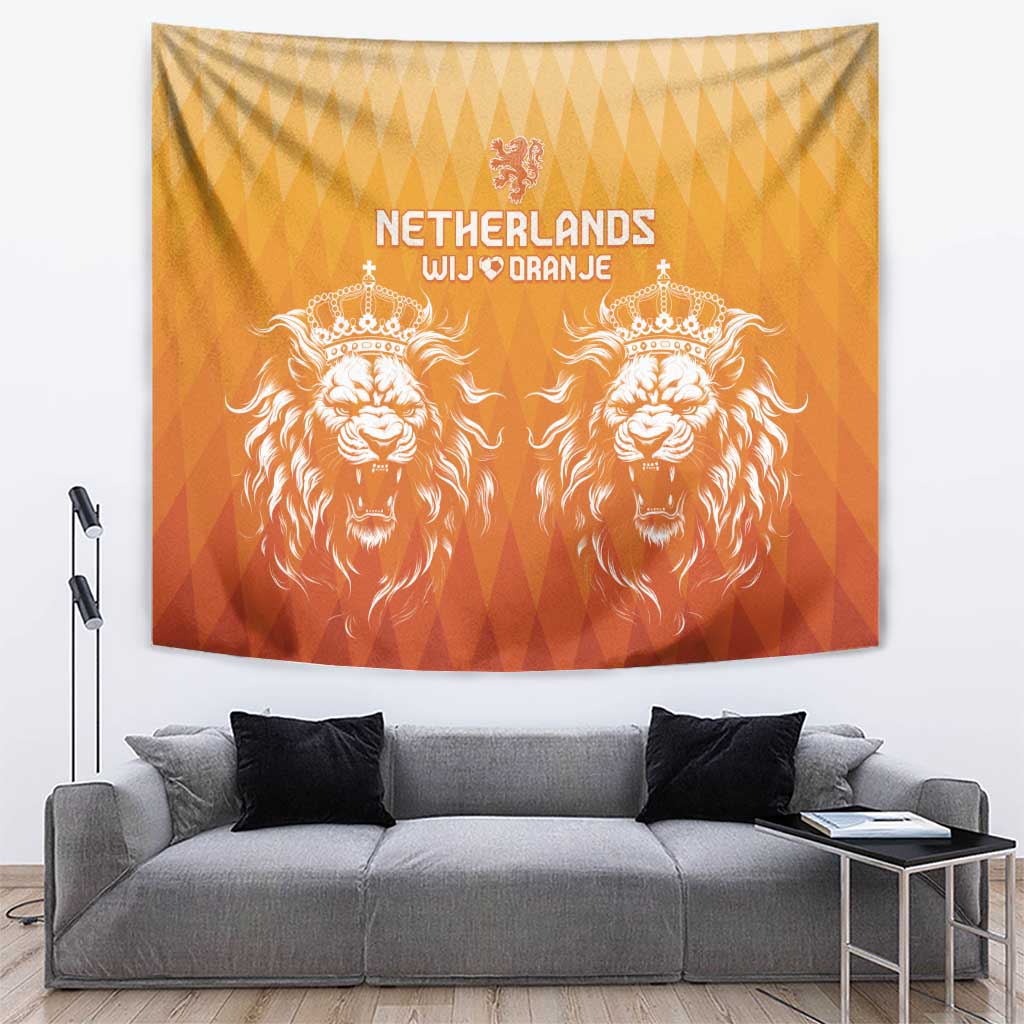 Netherlands 2024 Football Tapestry Go Champions Oranje Lions LT05 - Wonder Print Shop