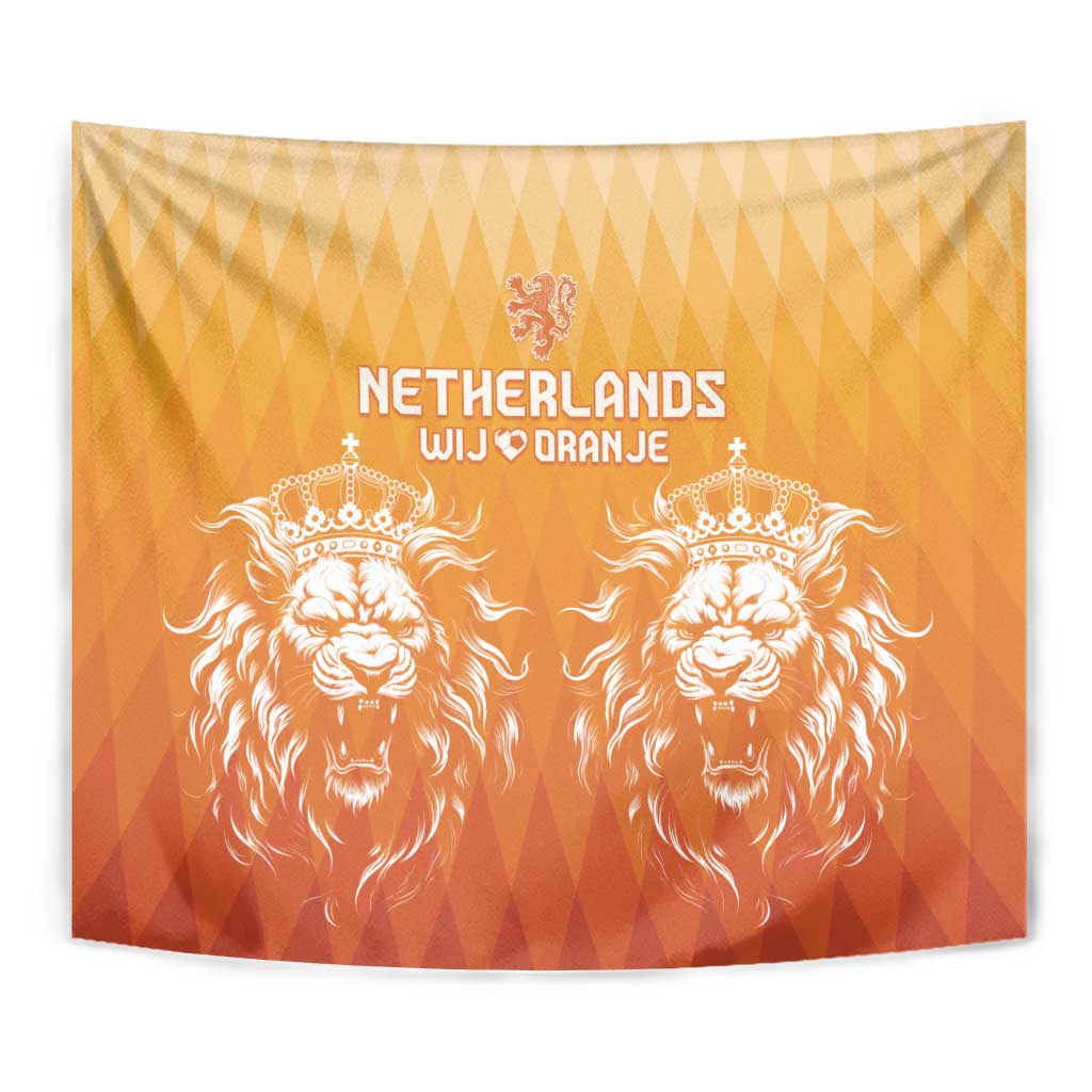 Netherlands 2024 Football Tapestry Go Champions Oranje Lions LT05 - Wonder Print Shop