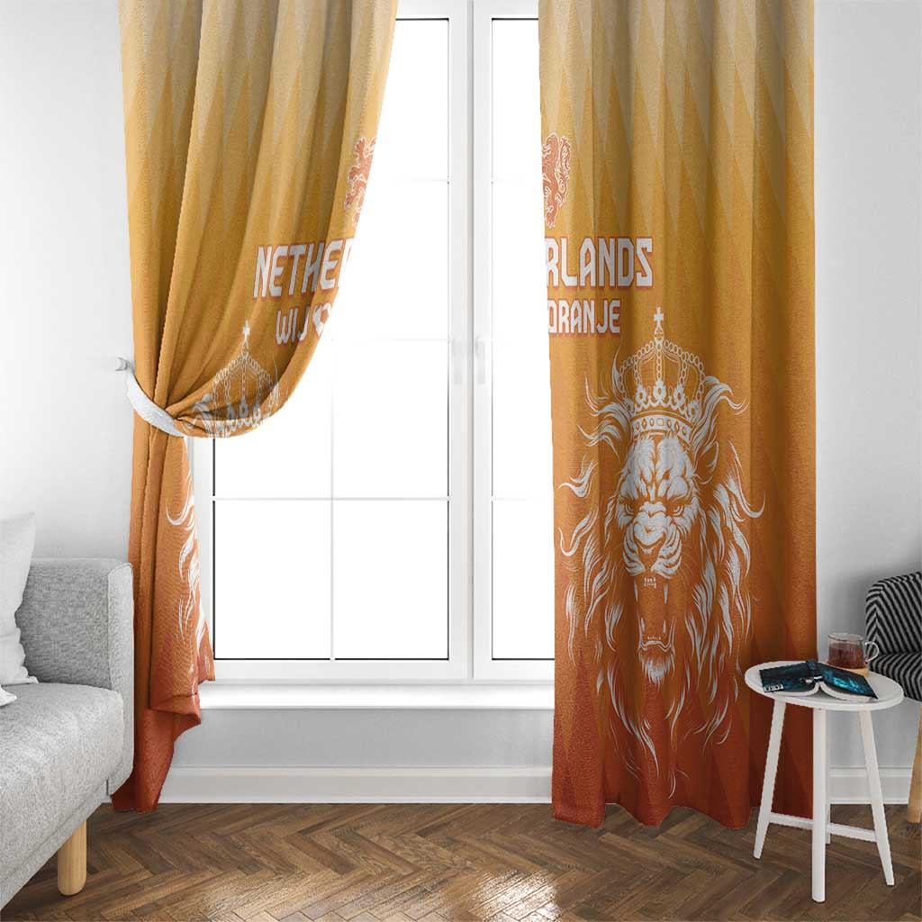 Netherlands 2024 Football Window Curtain Go Champions Oranje Lions LT05 - Wonder Print Shop
