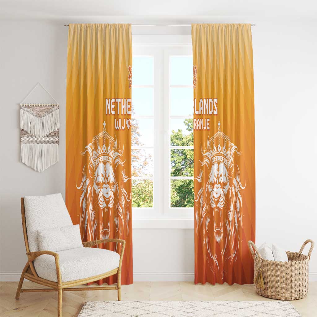 Netherlands 2024 Football Window Curtain Go Champions Oranje Lions LT05 - Wonder Print Shop