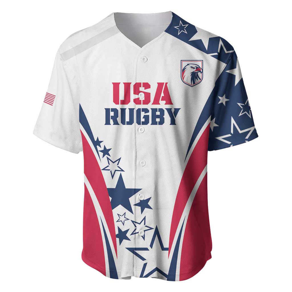 Custom USA Rugby 2024 Baseball Jersey Eagles Reigns Supreme White Version LT05 - Wonder Print Shop