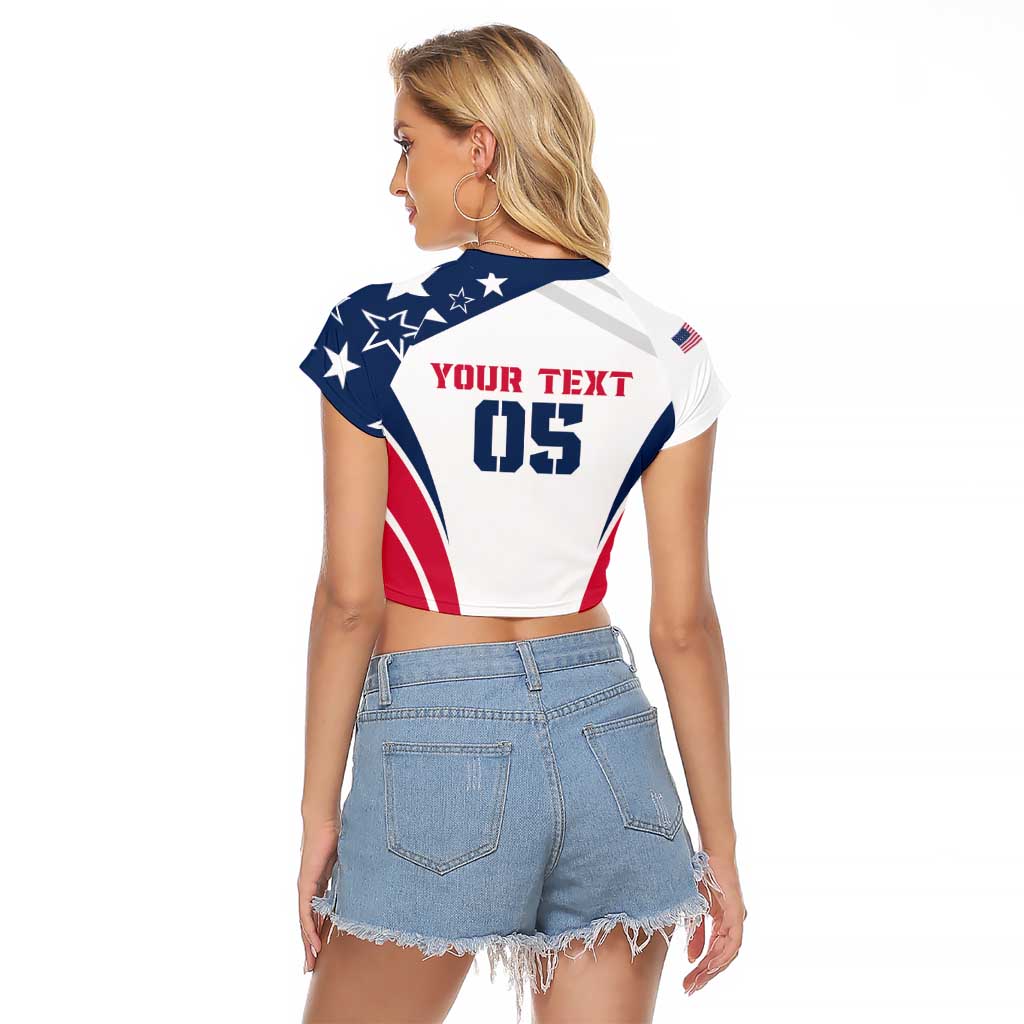 Custom USA Rugby 2024 Raglan Cropped T Shirt Eagles Reigns Supreme White Version LT05 - Wonder Print Shop