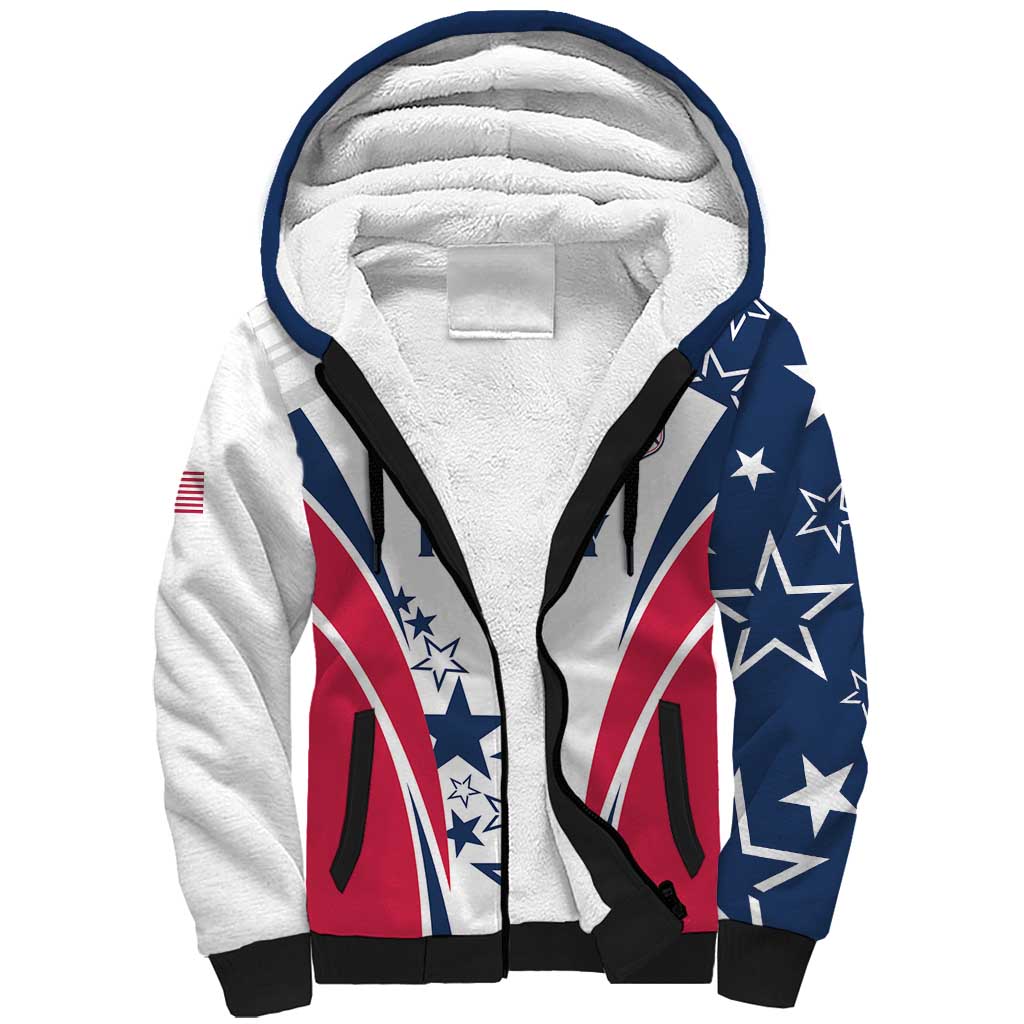 Custom USA Rugby 2024 Sherpa Hoodie Eagles Reigns Supreme White Version LT05 - Wonder Print Shop