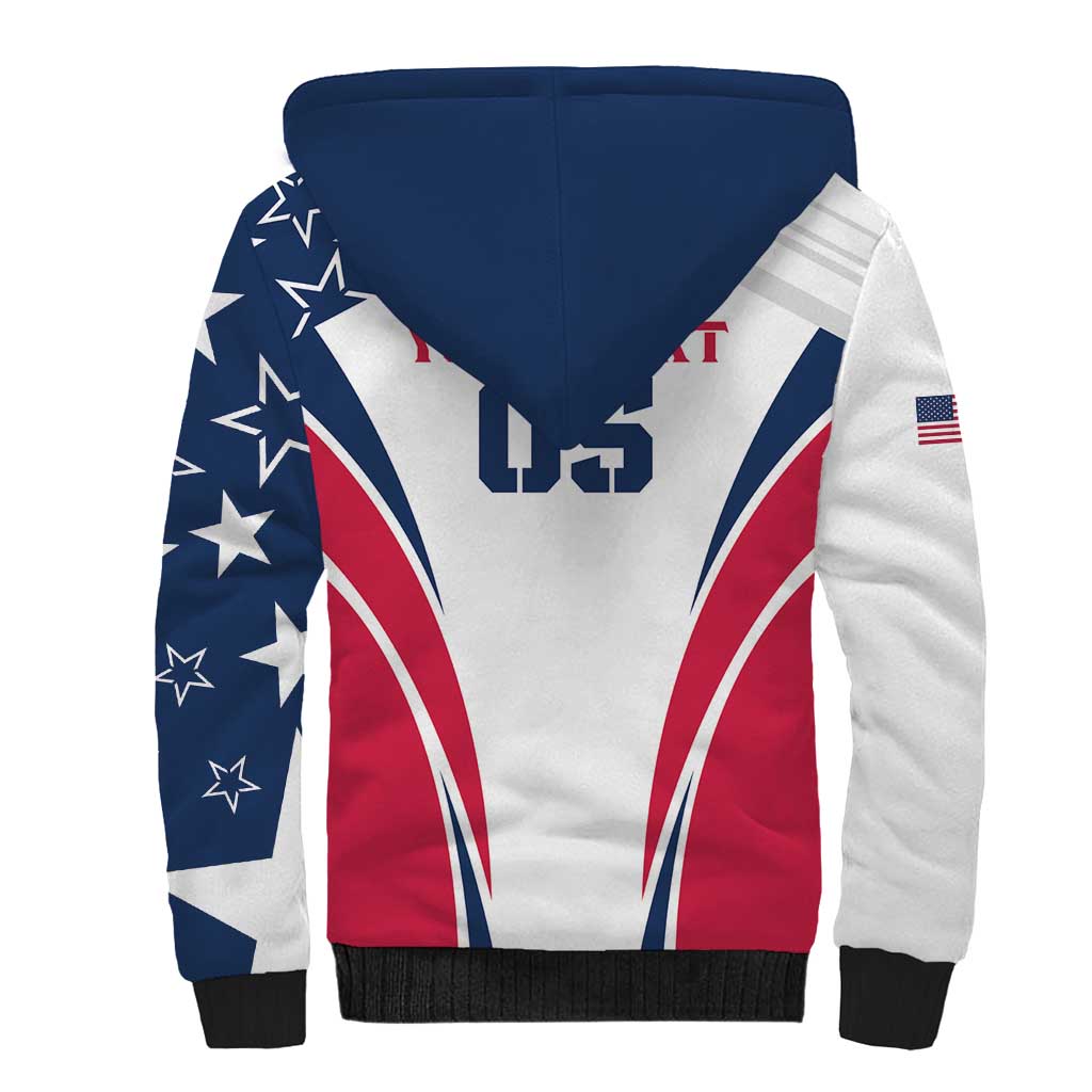 Custom USA Rugby 2024 Sherpa Hoodie Eagles Reigns Supreme White Version LT05 - Wonder Print Shop