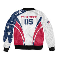 Custom USA Rugby 2024 Sleeve Zip Bomber Jacket Eagles Reigns Supreme White Version LT05 - Wonder Print Shop